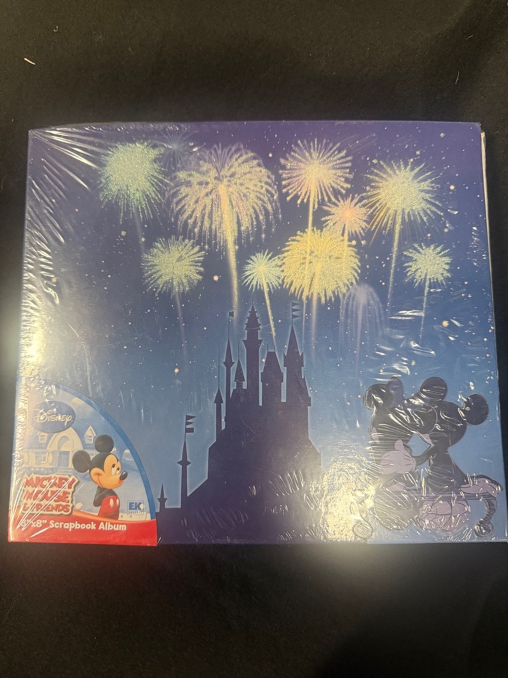 Disney Blue Castle & Gold Fireworks Scrapbook Album